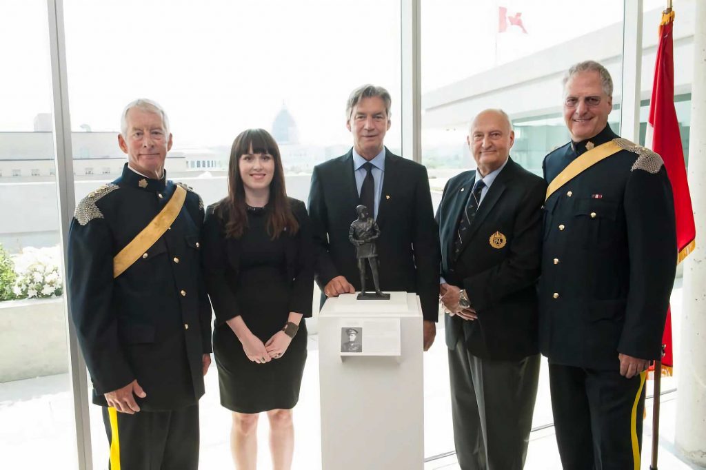 the Intrepid Society presents bronze maquette of Sir William Stephenson, the Man called “Intrepid”, to the Canadian Embassy in Washington DC