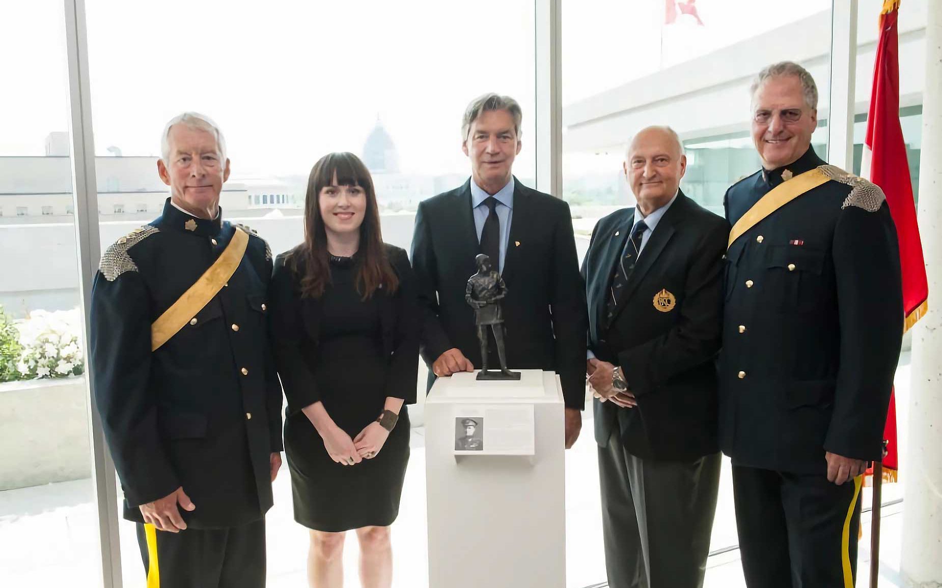 the Intrepid Society presents bronze maquette of Sir William Stephenson, the Man called “Intrepid”, to the Canadian Embassy in Washington DC