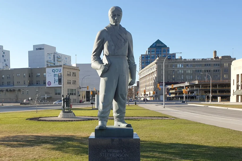 sir william stephenson statue winnipeg