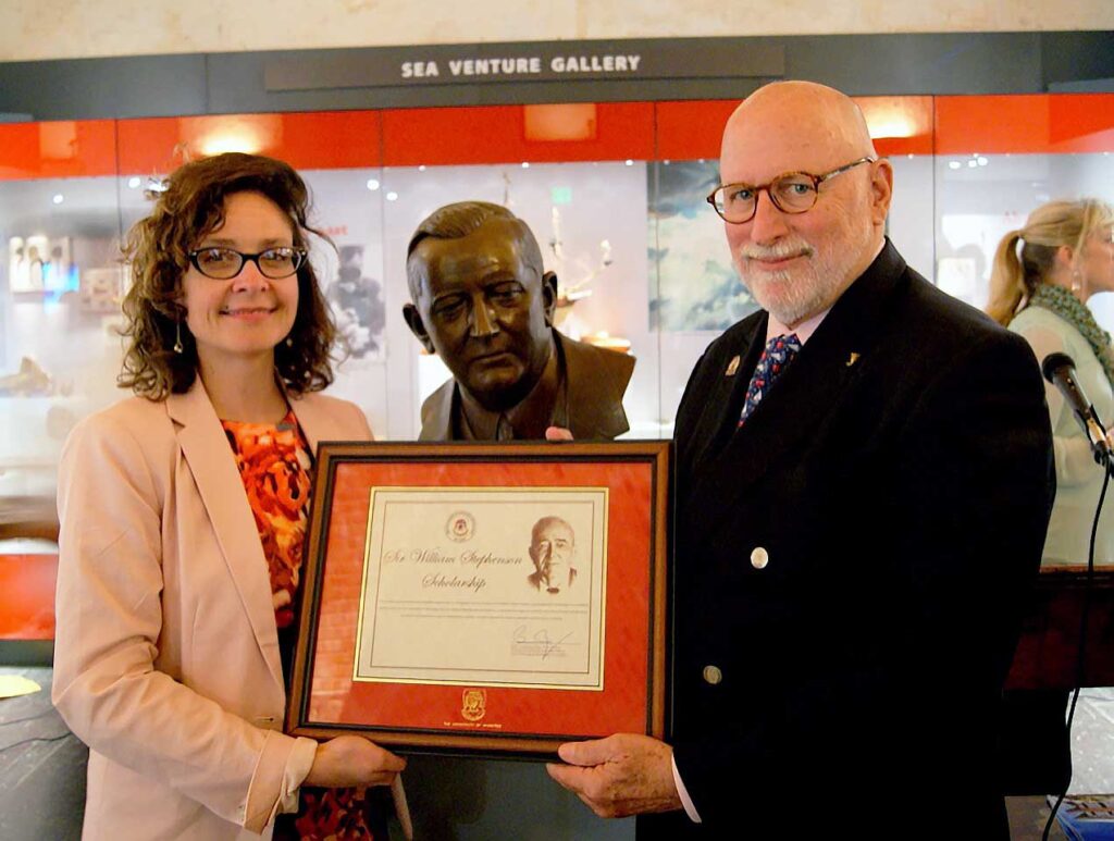 Gift of Sir William Stephenson's Scholarship Presented at University of Winnipeg.