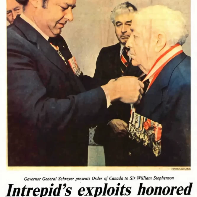 Governer General Schreyer presents Order of Canada to Will Stephenson Feb 6 1980.